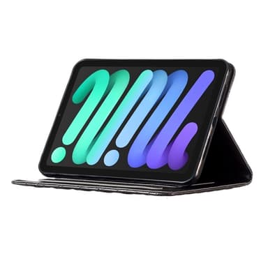 SKALO iPad Mini (2021) BINFEN COLOUR Tikattu Laukku - Musta