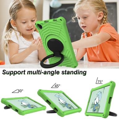 SKALO Lenovo Tab M10 FHD Plus 10.3"" Extra Shock Resistant Armor Spider Mesh kuori olkahihnalla - Vihreä