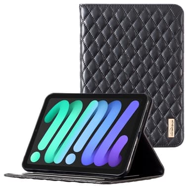 SKALO iPad Mini (2021) BINFEN COLOUR Tikattu Laukku - Musta