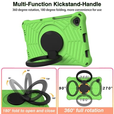 SKALO Lenovo Tab M10 FHD Plus 10.3"" Extra Shock Resistant Armor Spider Mesh kuori olkahihnalla - Vihreä
