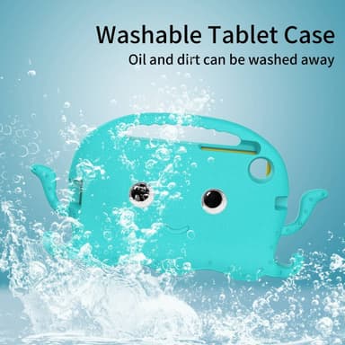SKALO Samsung Tab A7 Lite 3D Cartoon lapsen Kuori - Turkoosi
