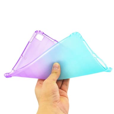 SKALO iPad 10.2 Gradient TPU Suojakuori - Violetti-Turkoosi