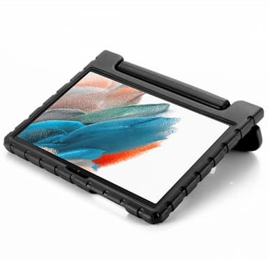 SKALO Samsung Tab A8 10.5 (2021/2022) Kuori kahvalla/telineellä - Musta