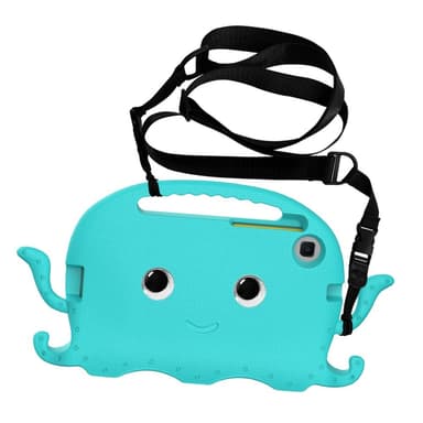 SKALO Samsung Tab A7 Lite 3D Cartoon lapsen Kuori - Turkoosi