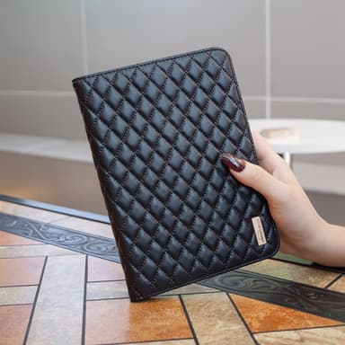 SKALO iPad Mini (2021) BINFEN COLOUR Tikattu Laukku - Musta