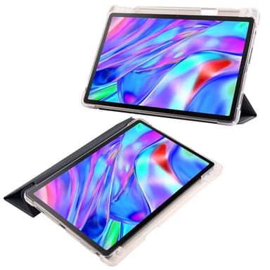 SKALO Lenovo Tab P11 Gen 2 Trifold Suojakotelo läpinäkyvällä taustapaperilla - Musta