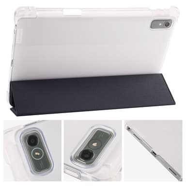 SKALO Lenovo Tab P11 Gen 2 Trifold Suojakotelo läpinäkyvällä taustapaperilla - Musta