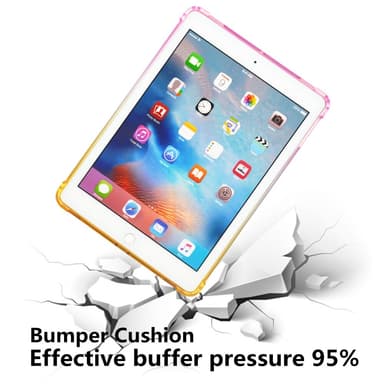 SKALO iPad 10.2 Gradient TPU Suojakuori - Violetti-Turkoosi
