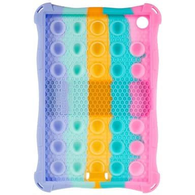 SKALO Lenovo Tab M10 (Gen 3) Shock Resistant Armor Popit Silicone Kuori  - Rainbow