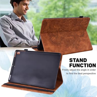 SKALO Samsung Tab A8 10.5 (2021/2022) Mandala Suojakotelo - Ruskea