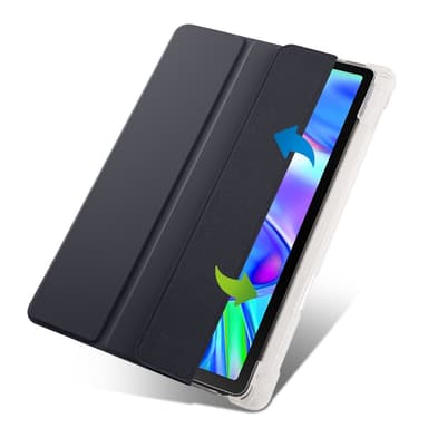 SKALO Lenovo Tab P11 Gen 2 Trifold Suojakotelo läpinäkyvällä taustapaperilla - Musta