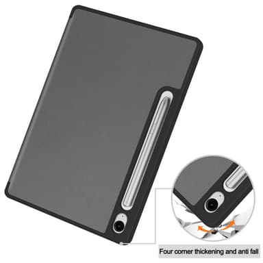 SKALO Samsung Tab S9/S9 FE Trifold Suojakotelo - Harmaa