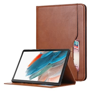 SKALO Samsung Tab A8 10.5 (2021/2022) PU-nahkainen Lompakkokotelo - Ruskea