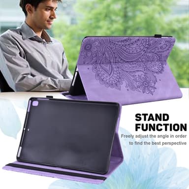 SKALO Samsung Tab A8 10.5 (2021/2022) Mandala Suojakotelo - Violetti