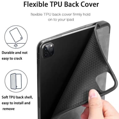 DG MING iPad Pro 11"" See Series Trifold Suojakotelo - Harmaa