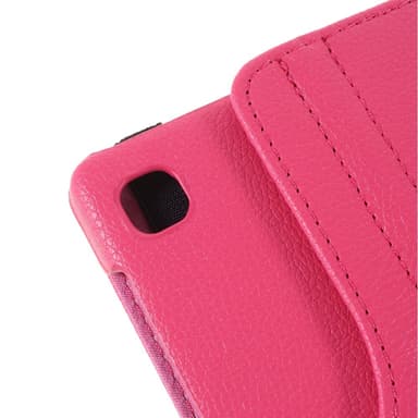 SKALO Samsung Tab A7 Lite 360 Litchi Suojakotelo - Cerise
