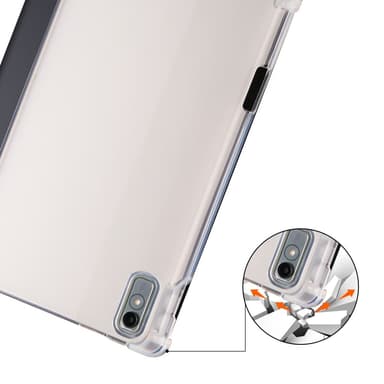 SKALO Lenovo Tab P11 Gen 2 Trifold Suojakotelo läpinäkyvällä taustapaperilla - Musta