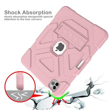 SKALO iPad Air (2020/2022) Extra Shockproof Armor Iskunkestävä kuori - Pinkki