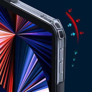XUNDD iPad Pro 12.9 (Gen 4/5/6) Hybridi Suojakuori - Läpinäkyvä