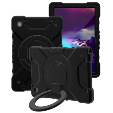 SKALO Samsung Tab A8 10.5 (2021/2022) Extra Shock Resistant Armor Rengas kuori olkahihnalla - Musta