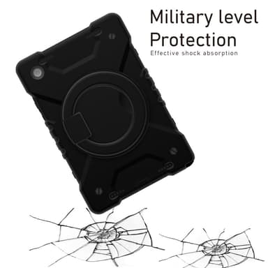 SKALO Samsung Tab A8 10.5 (2021/2022) Extra Shock Resistant Armor Rengas kuori olkahihnalla - Musta