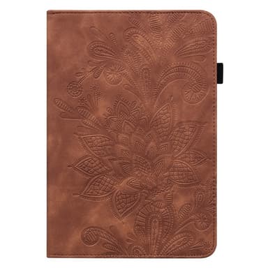 SKALO Samsung Tab S8 Mandala Suojakotelo - Ruskea
