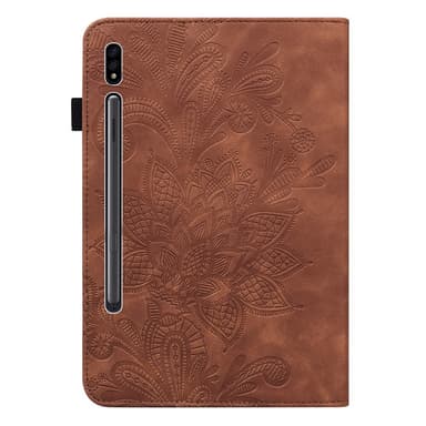 SKALO Samsung Tab S8 Mandala Suojakotelo - Ruskea