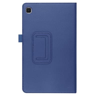 SKALO Samsung Tab A7 Lite Duofold Litchi Suojakotelo - Tummansininen