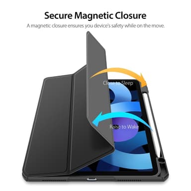 DUX DUCIS iPad Air (2020/2022) TOBY Series Trifold Suojakotelo - Musta