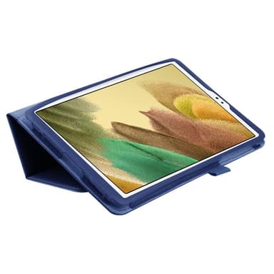 SKALO Samsung Tab A7 Lite Duofold Litchi Suojakotelo - Tummansininen