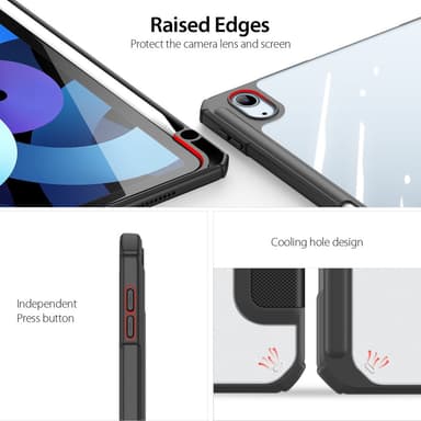 DUX DUCIS iPad Air (2020/2022) TOBY Series Trifold Suojakotelo - Musta
