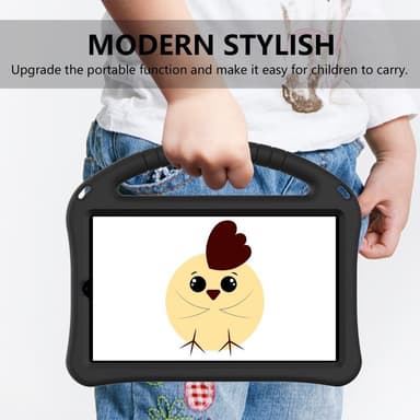 SKALO Lenovo Tab M9 Lapsikuori kahvalla ja jalustalla - Musta
