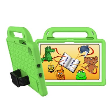 SKALO Samsung Tab S6 Lite Rhombus Kuori kahvalla - Vihreä