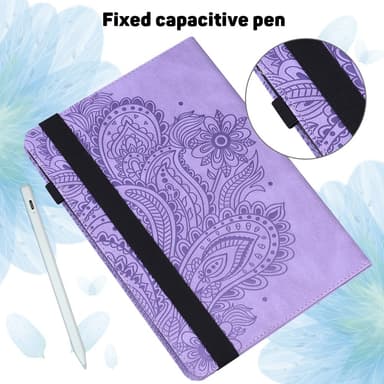 SKALO Samsung Tab A8 10.5 (2021/2022) Mandala Suojakotelo - Violetti
