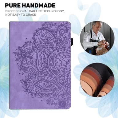 SKALO Samsung Tab A8 10.5 (2021/2022) Mandala Suojakotelo - Violetti
