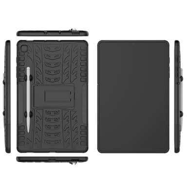 SKALO Samsung Tab S6 Lite Armor Tire Hybrid Suojakuori - Musta