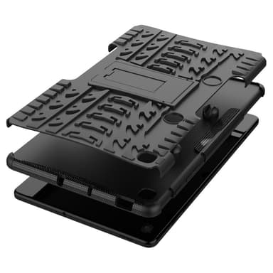 SKALO Samsung Tab S6 Lite Armor Tire Hybrid Suojakuori - Musta