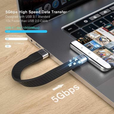 NÖRDIC Flat Adapter USB3.2 Gen1 USB-C - A 5Gbps 3A