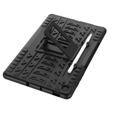 SKALO Samsung Tab S6 Lite Armor Tire Hybrid Suojakuori - Musta