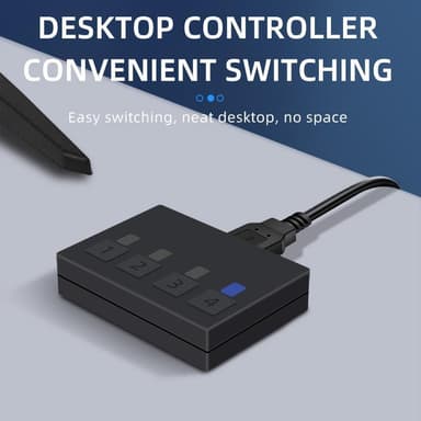 NÖRDIC KVM Switch 4 PC 1xHDMI 8K60Hz ja 4xUSB HDCP 2.2 Xboxille, PS5:lle ja kannettavalle tietokoneelle