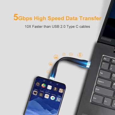 NÖRDIC Flat Adapter USB3.2 Gen1 USB-C - A 5Gbps 3A