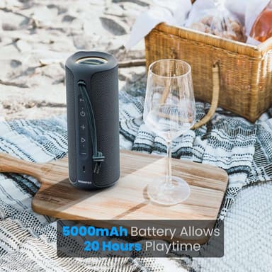 Bluetooth-kaiutin 36 W kannettava kaiutin stereoäänipohjalla, Bluetooth 5.3 langaton IP7x vedenpitävä kaiutin sininen