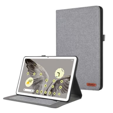 SKALO Google Pixel Tablet Kangaskotelo - Harmaa