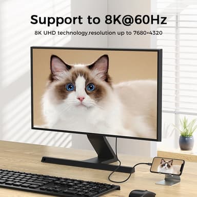 NÖRDIC 1,5 m USB4 USB-C - C nylon punottu kaapeli PD3.1 240W 40G 8K60Hz 4K144Hz musta