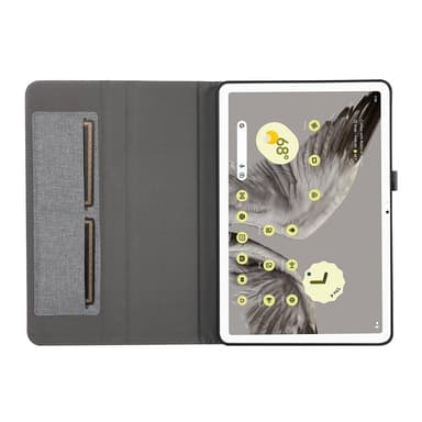 SKALO Google Pixel Tablet Kangaskotelo - Harmaa