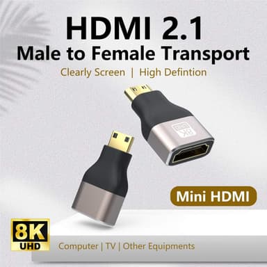 NÖRDIC HDMI 8K -sovitin HDMI naaras - Mini HDMI uros