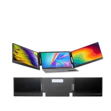 NÖRDIC Dual kannettava 14"" näyttö tietokone ja matkapuhelin, USB-C / USB-A-liitäntä, FHD 1080P IPS, Windows/MacOS/PS/XBOX/Android