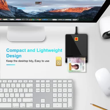 NÖRDIC USB-A Smart ja SIM-kortinlukija ISO7816 ID-kortti EMV-luottokortti