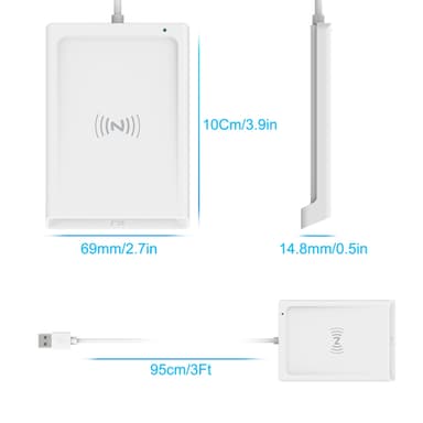 NÖRDIC älykortinlukija NFC:llä, USB-A