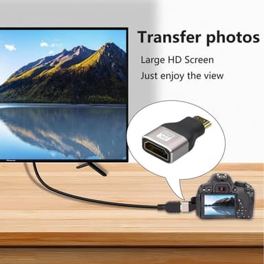 NÖRDIC HDMI 8K -sovitin HDMI naaras - Mini HDMI uros